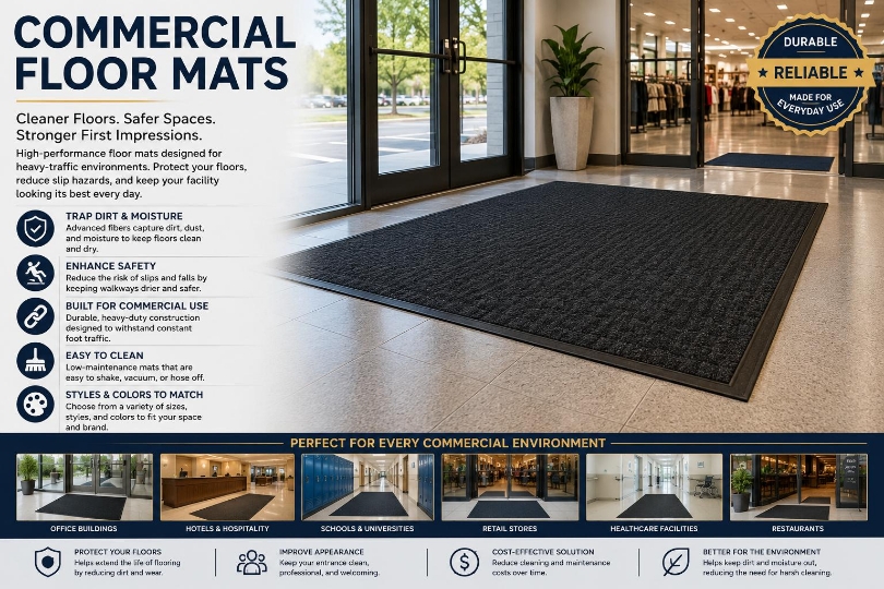 Commercial Floor Mats: Types, Benefits, and How to Choose the Right Mat